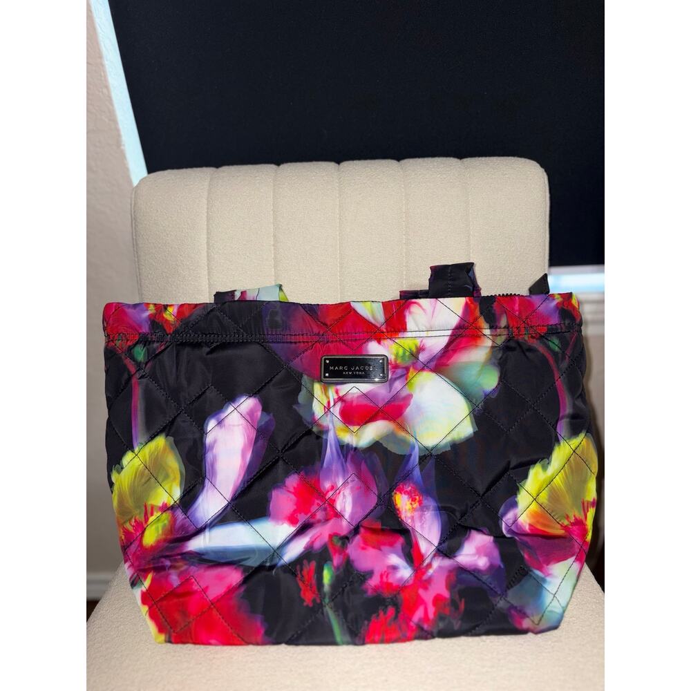 Marc Jacobs Quilted Nylon Floral Print Medium Tote - New with Tags